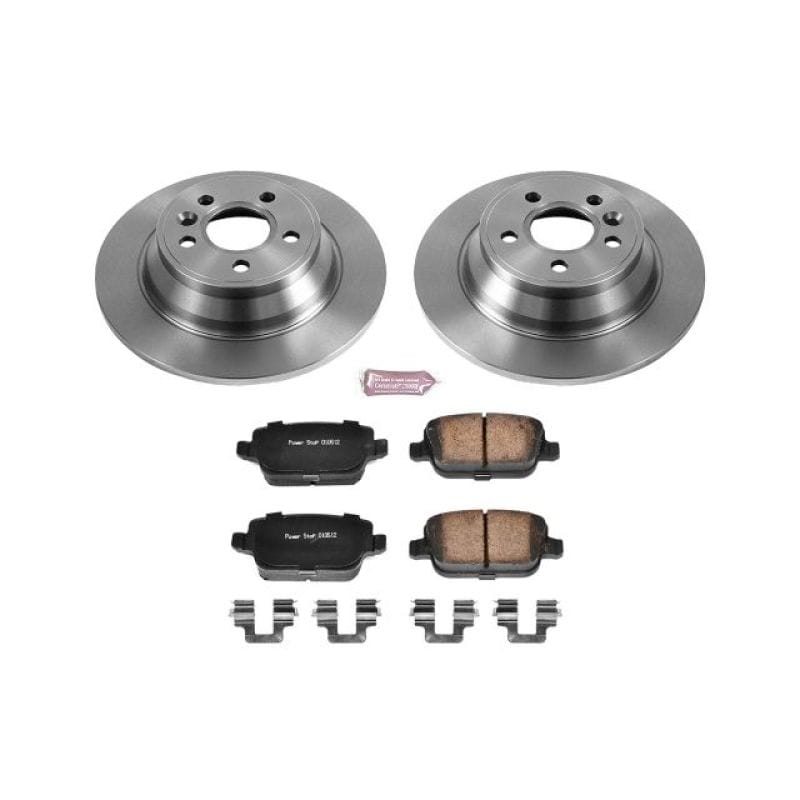 PowerStop — OE Stock Replacement Low-Dust Ceramic Brake Pad and Rotor Kit