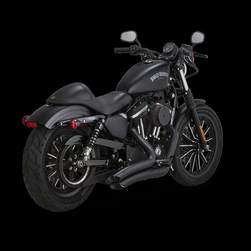 Vance and Hines — Vance & Hines HD Sportster 14-22 Big Radius 2-2 Black PCX Full System Exhaust