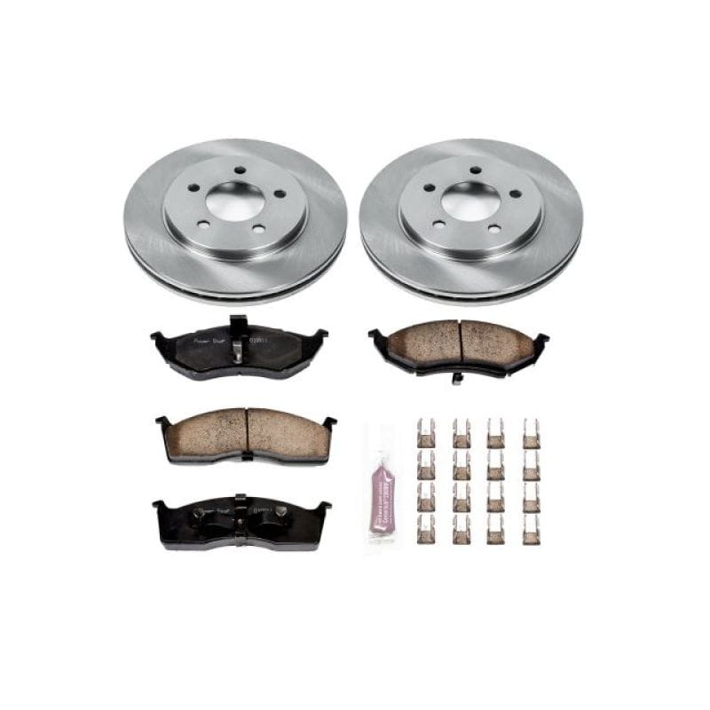 PowerStop — OE Stock Replacement Low-Dust Ceramic Brake Pad and Rotor Kit
