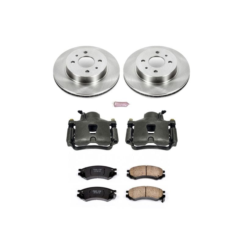 PowerStop — OE Stock Replacement Low-Dust Ceramic Brake Pad, Rotor and Caliper Kit