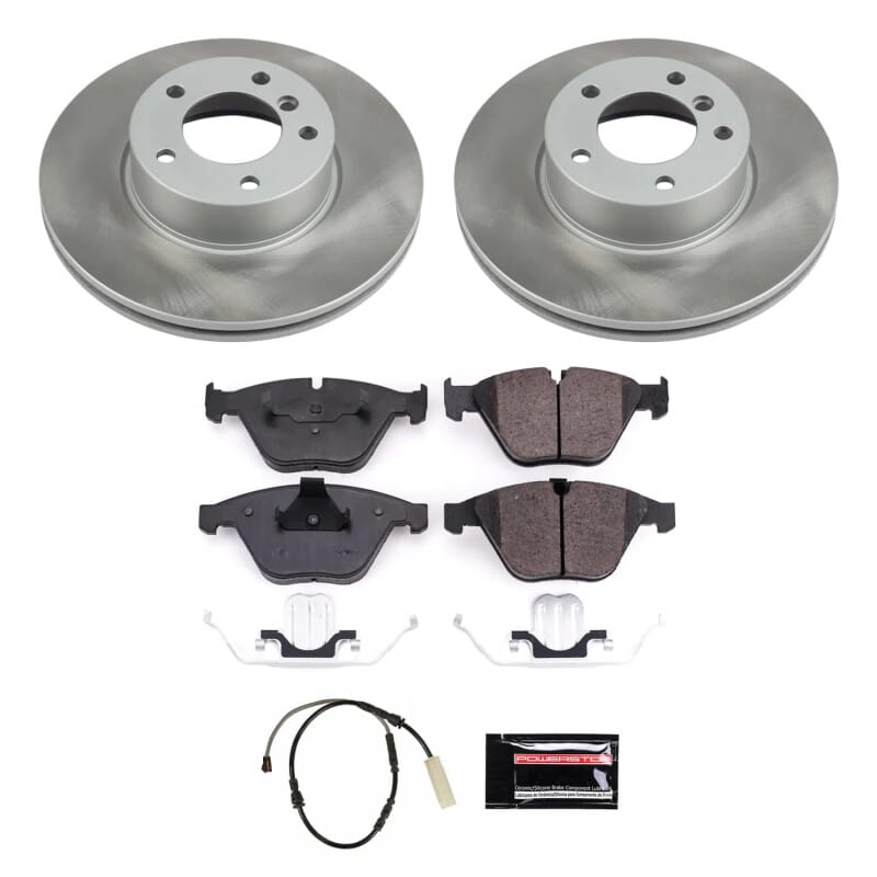 PowerStop — Semi-Coated Rotor and Low-Dust Ceramic Brake Pad Kit