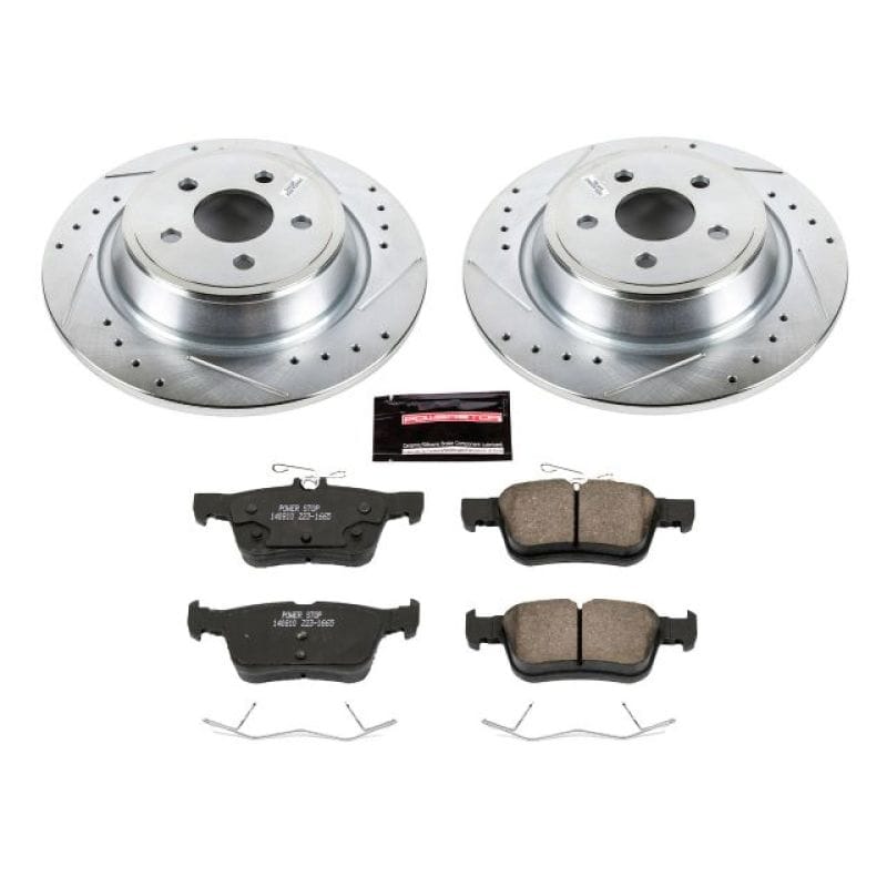 PowerStop — Z23 Daily Driver Carbon-Fiber Ceramic Brake Pad and Drilled & Slotted Rotor Kit