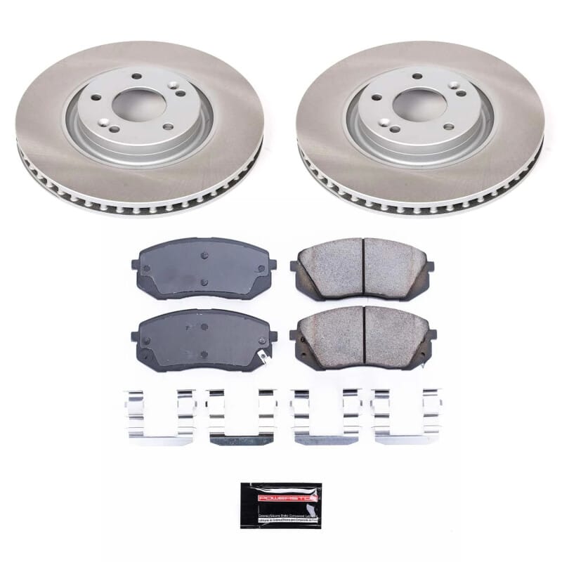 PowerStop — Semi-Coated Rotor and Low-Dust Ceramic Brake Pad Kit