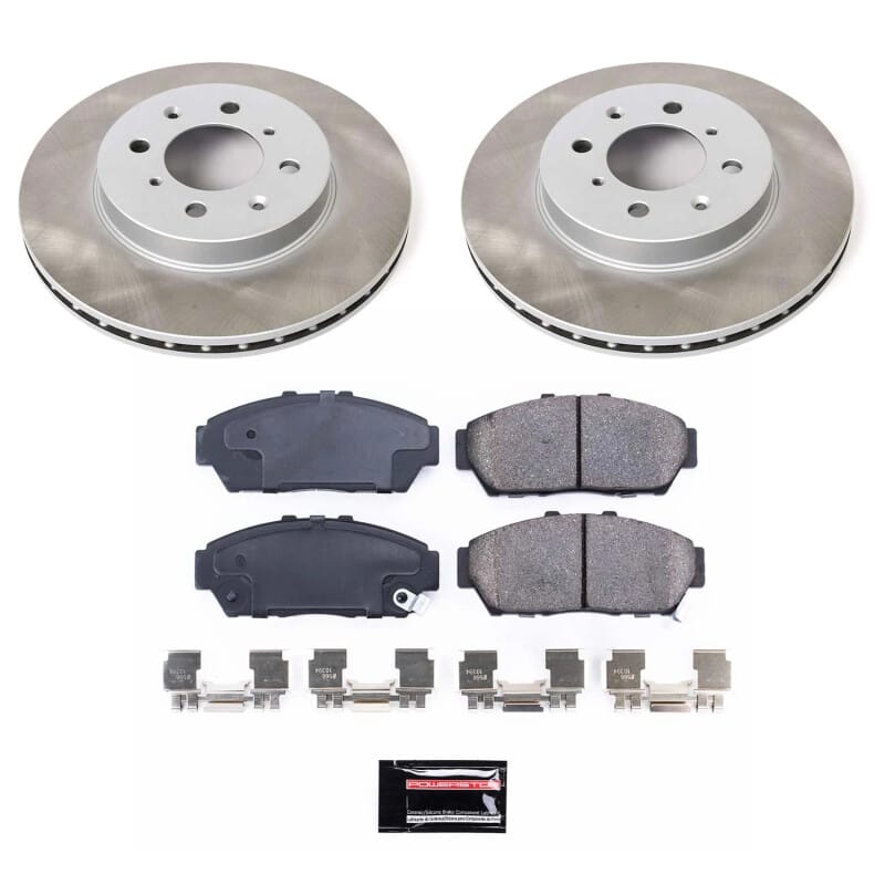 PowerStop — Semi-Coated Rotor and Low-Dust Ceramic Brake Pad Kit