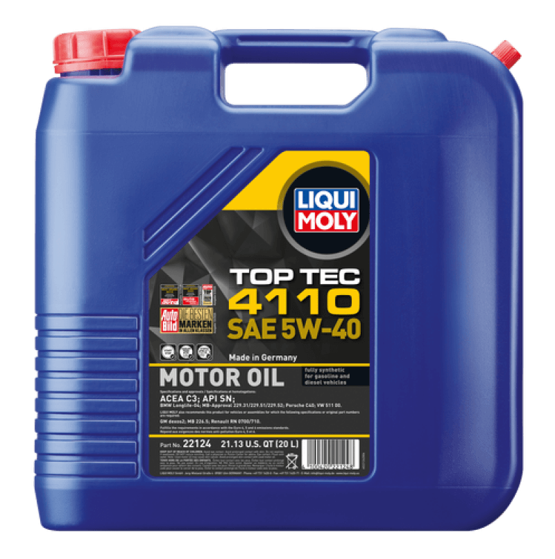 LIQUI MOLY — LIQUI MOLY 20L Top Tec 4110 Motor Oil SAE 5W40