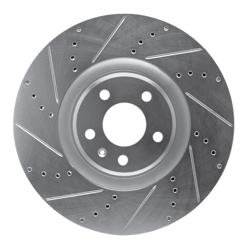 R1 Concepts — R1 Concepts Brake Rotor Drilled and Slotted Silver