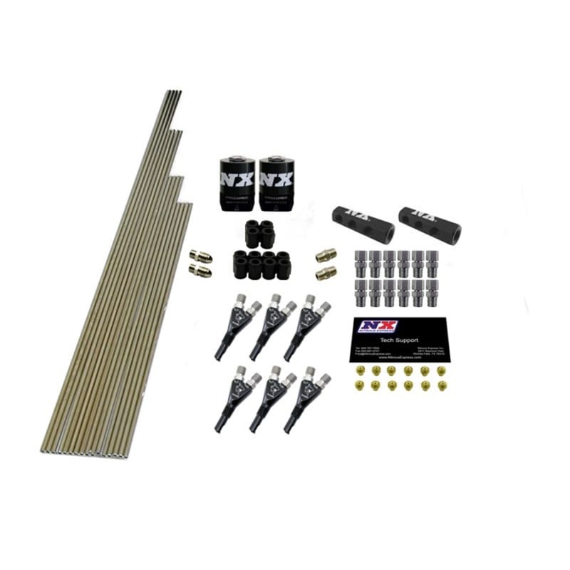 Nitrous Express — 6-CYL SHARK PLUMB KIT W/ 2 SOLENOIDS & 150HP JETS, INCL HARDWARE
Nitrous Oxide Plumbing Kit