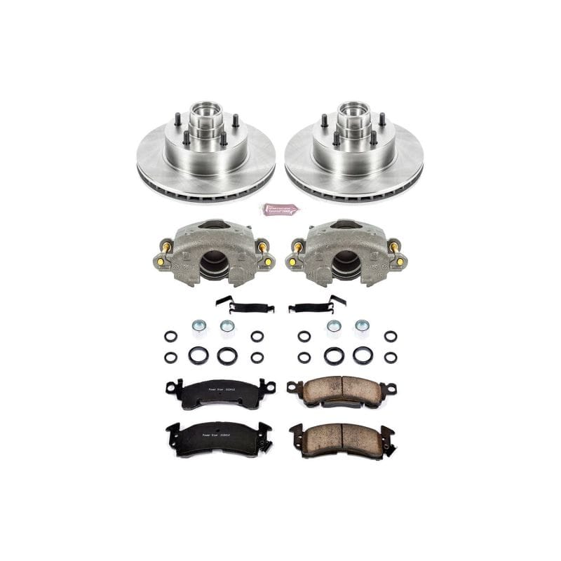 PowerStop — OE Stock Replacement Low-Dust Ceramic Brake Pad, Rotor and Caliper Kit