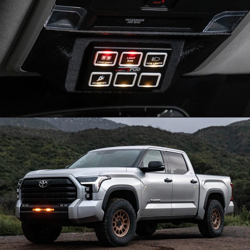 SPOD — Spod Mini6 SourceLT Vehicle Kit - Toyota 2022-On Tundra
Mini6 SourceLT Vehic