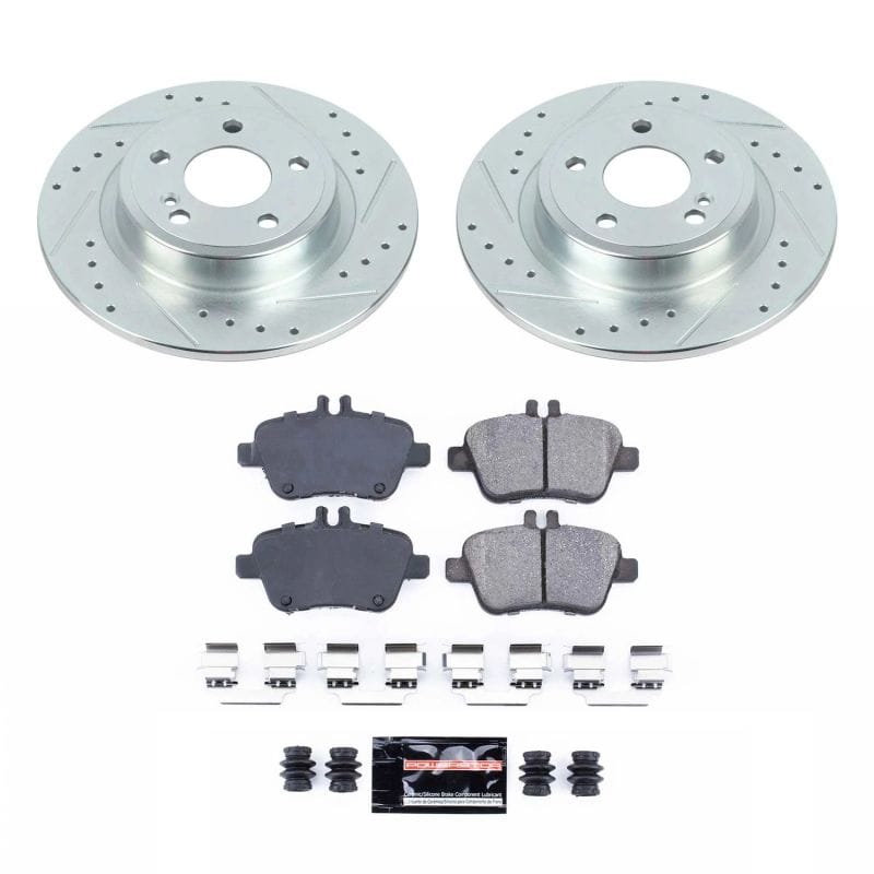 PowerStop — Z23 Daily Driver Carbon-Fiber Ceramic Brake Pad and Drilled & Slotted Rotor Kit