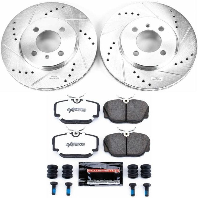 PowerStop — Z36 Truck and SUV Carbon-Fiber Ceramic Brake Pad and Drilled & Slotted Rotor Kit