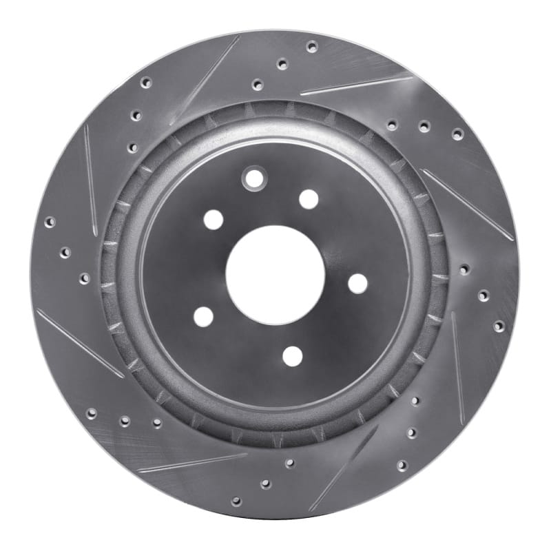R1 Concepts — R1 Concepts Brake Rotor Drilled and Slotted Silver