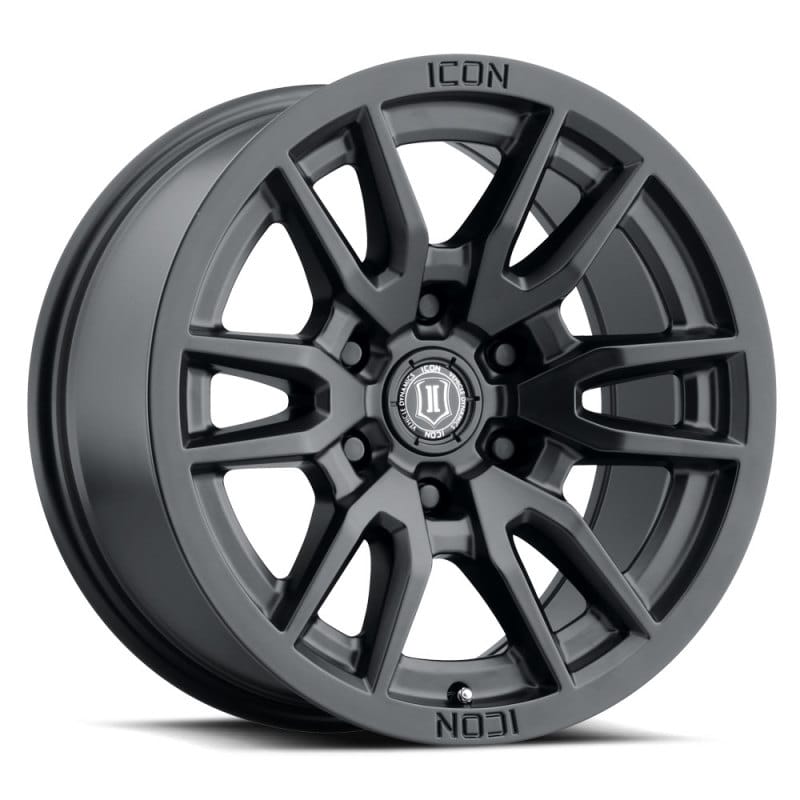 ICON — ICON ALLOYS VECTOR 6 SAT BLK - 17 X 8.5 / 6 X 5.5 / 0MM / 4.75'" BS