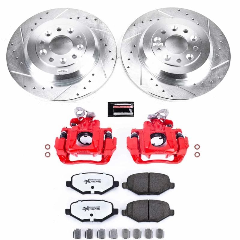 PowerStop — Z36 Truck and SUV Ceramic Brake Pad, Drilled & Slotted Rotor, and Caliper Kit