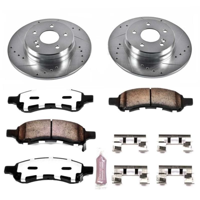 PowerStop — Z36 Truck and SUV Carbon-Fiber Ceramic Brake Pad and Drilled & Slotted Rotor Kit