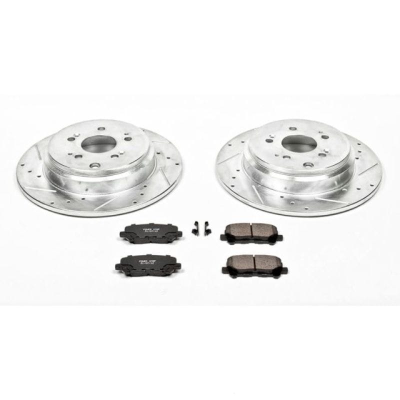 PowerStop — Z23 Daily Driver Carbon-Fiber Ceramic Brake Pad and Drilled & Slotted Rotor Kit