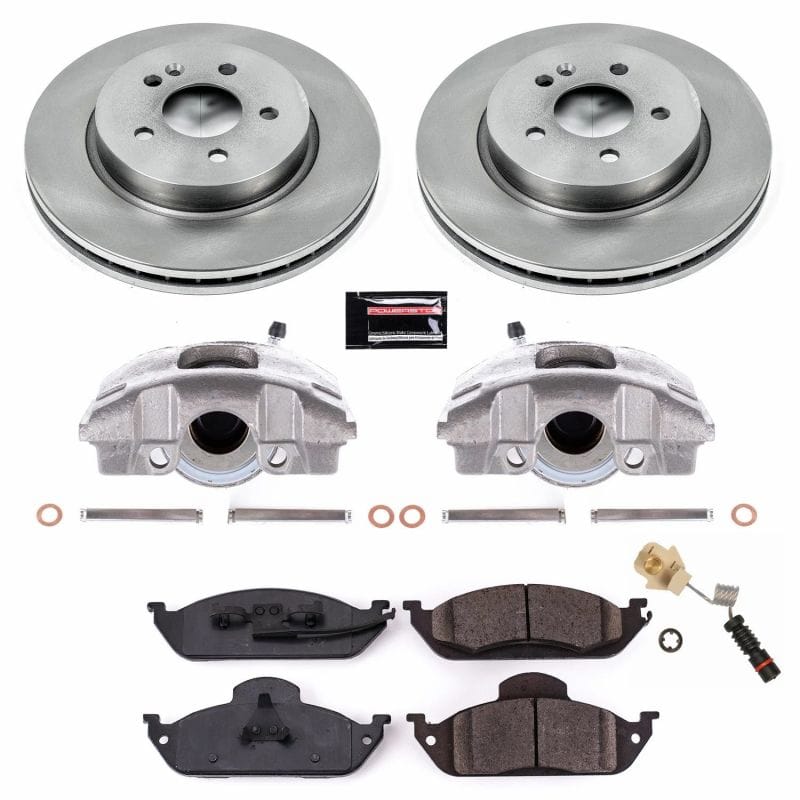 PowerStop — OE Stock Replacement Low-Dust Ceramic Brake Pad, Rotor and Caliper Kit