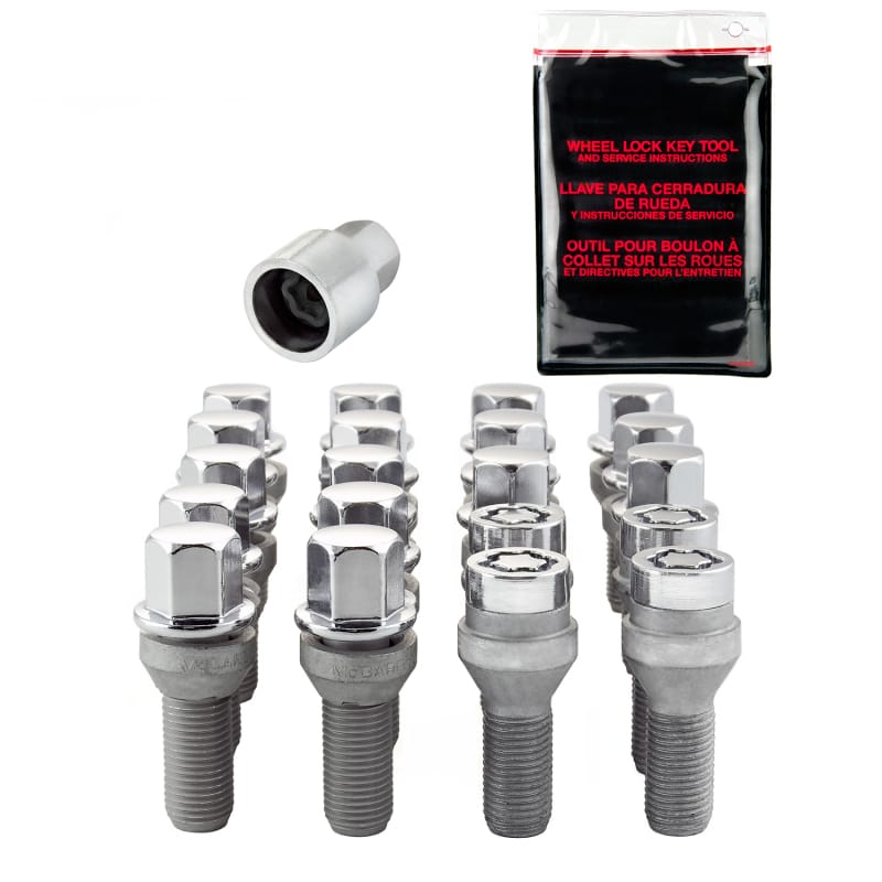 McGard — McGard 5 Lug Hex Install Kit w/Locks (Cone Seat Bolt) M12X1.25 / 17mm Hex / 25.6mm Shank L. - Chrome
