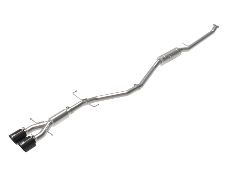 aFe — Takeda 2-1/2 IN 304 Stainless Steel Cat-Back Exhaust System w/ Black Tips