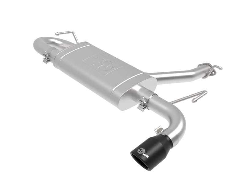 aFe — Takeda 2-1/2 IN 304 Stainless Steel Axle-Back Exhaust System w/ Black Tips