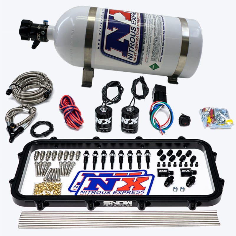 Nitrous Express — Nitrous Express Holley Hi-Ram Dry Direct Port Plate Nitrous System w/ 5lbs Bottle
Injection System Kit
