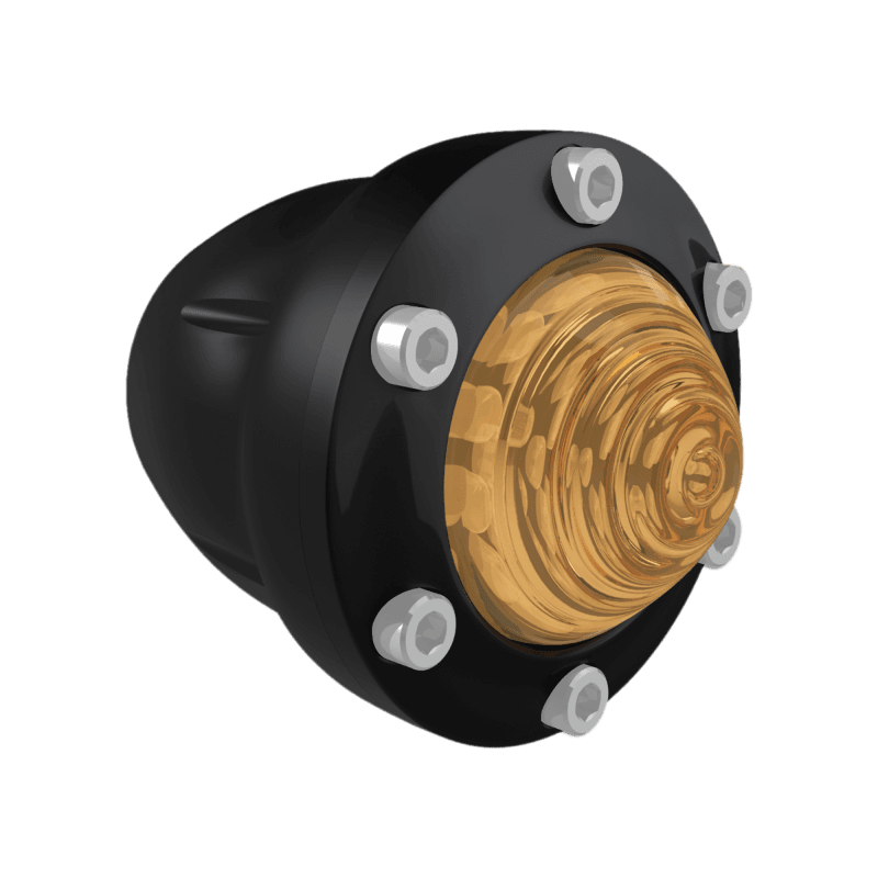 Burly Brand — Burly Brand Universal Reaper Amber Front Led Turn Signal Set 5/16 Bolt - Black
