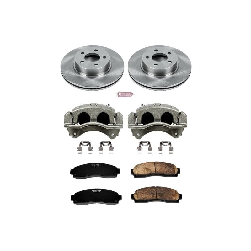 PowerStop — OE Stock Replacement Low-Dust Ceramic Brake Pad, Rotor and Caliper Kit