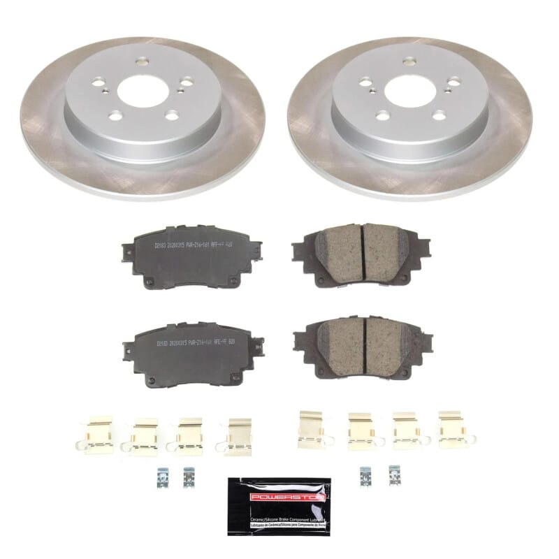 PowerStop — Semi-Coated Rotor and Low-Dust Ceramic Brake Pad Kit