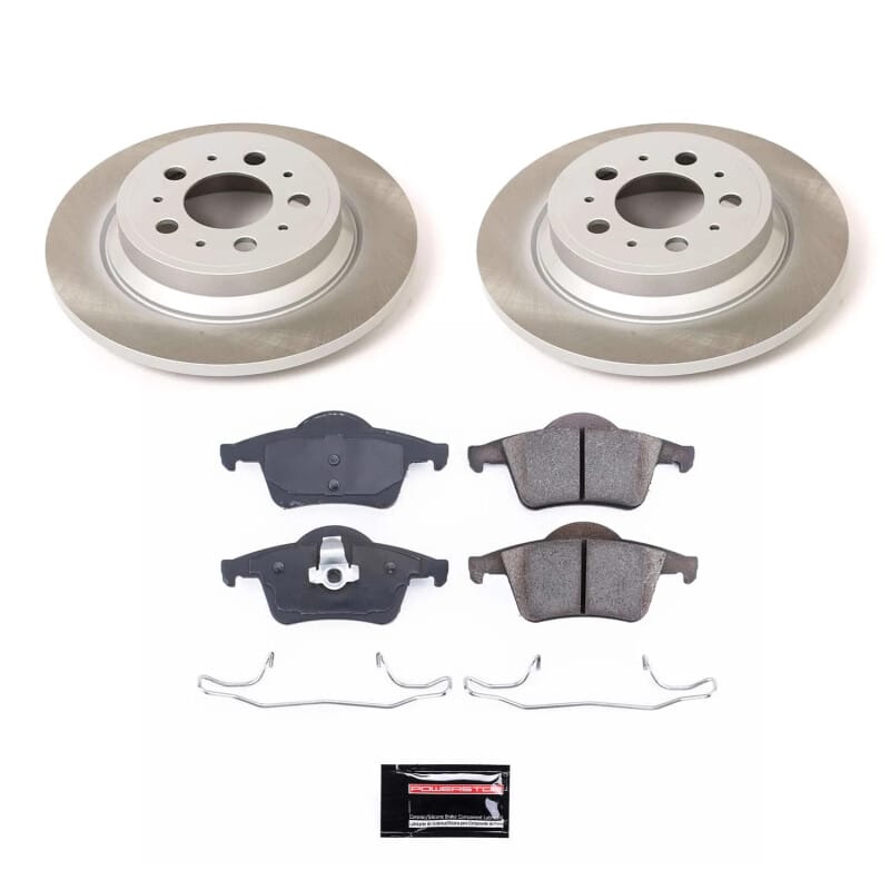 PowerStop — Semi-Coated Rotor and Low-Dust Ceramic Brake Pad Kit
