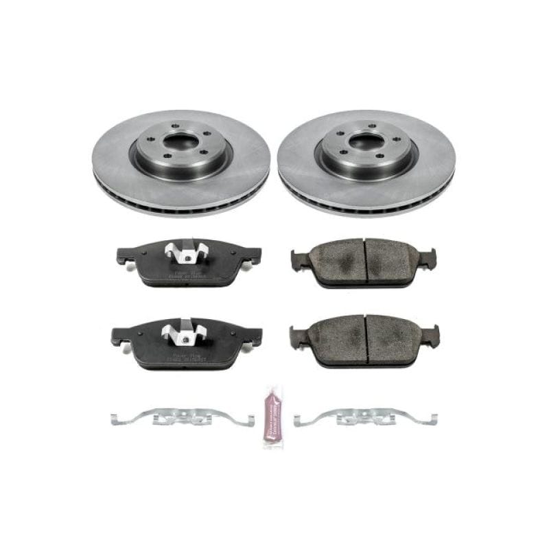 PowerStop — OE Stock Replacement Low-Dust Ceramic Brake Pad and Rotor Kit