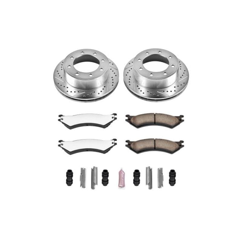 PowerStop — Z36 Truck and SUV Carbon-Fiber Ceramic Brake Pad and Drilled & Slotted Rotor Kit