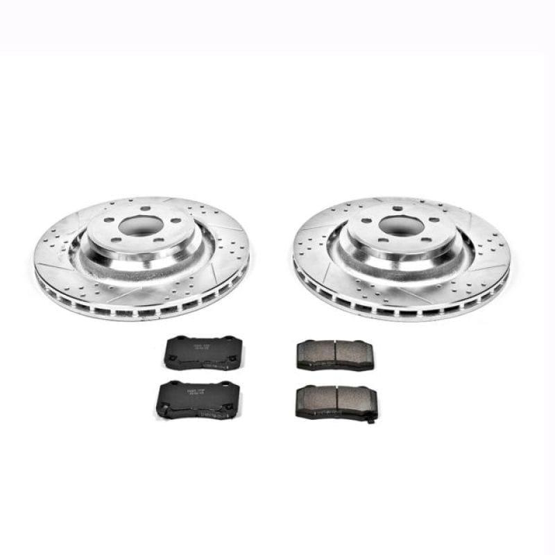 PowerStop — Z23 Daily Driver Carbon-Fiber Ceramic Brake Pad and Drilled & Slotted Rotor Kit