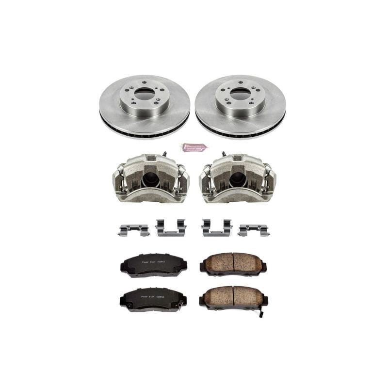 PowerStop — OE Stock Replacement Low-Dust Ceramic Brake Pad, Rotor and Caliper Kit