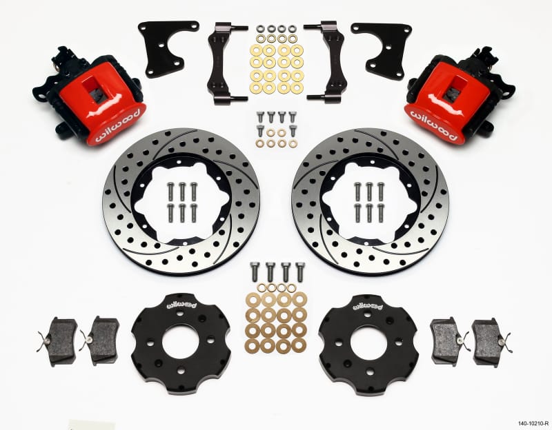 Wilwood — KIT,REAR,CPB,CIVIC,DRUM,2.71 HUB OFFSET 11.00 ROTOR,DRILLED,RED