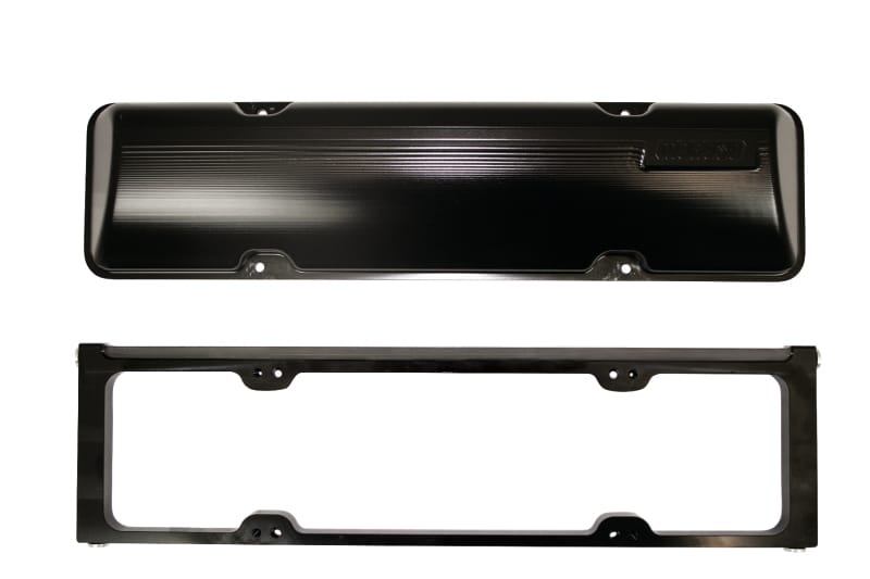 Moroso — Moroso Chevrolet Small Block (w/13 to 23 Degree Heads) 2 Pc Valve Cover w/Oilers - Billet Aluminum