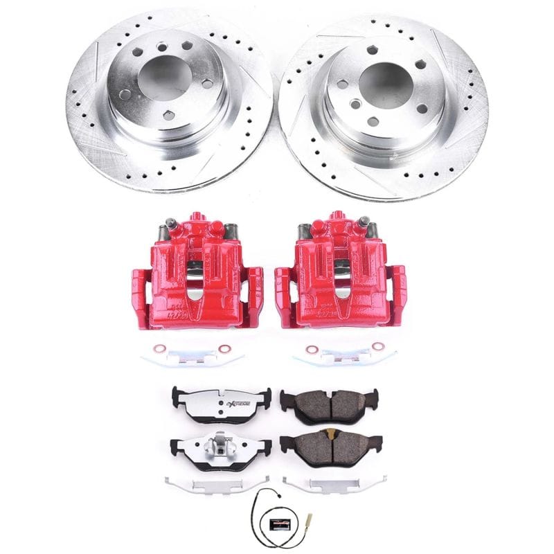 PowerStop — Z26 Street Performance Ceramic Brake Pad, Drilled Slotted Rotor, and Caliper Kit