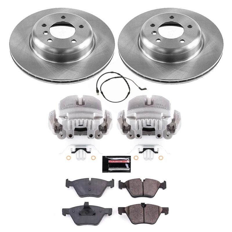 PowerStop — OE Stock Replacement Low-Dust Ceramic Brake Pad, Rotor and Caliper Kit