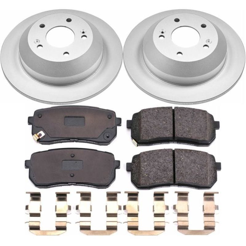 PowerStop — Genuine Geomet Coated Rotor and Low-Dust Ceramic Brake Pad Kit