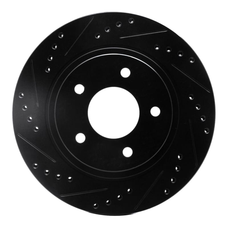 R1 Concepts — R1 Concepts Brake Rotor Drilled and Slotted Black