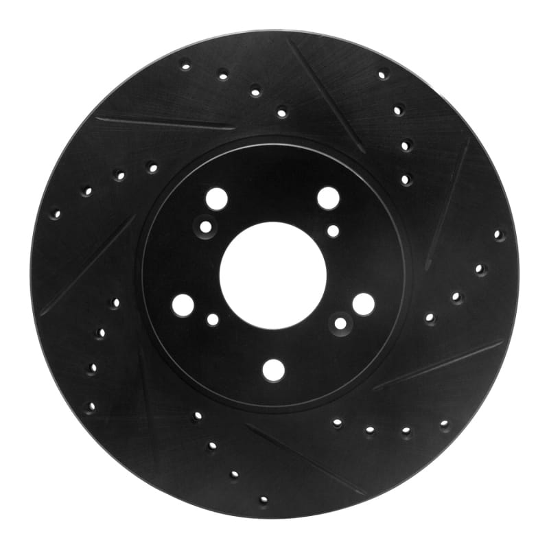R1 Concepts — R1 Concepts Brake Rotor Drilled and Slotted Black