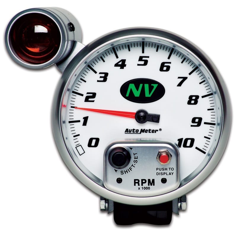 AutoMeter — GAUGE, TACHOMETER, 5", 10K RPM, PEDESTAL W/ EXT. SHIFT-LITE, NV