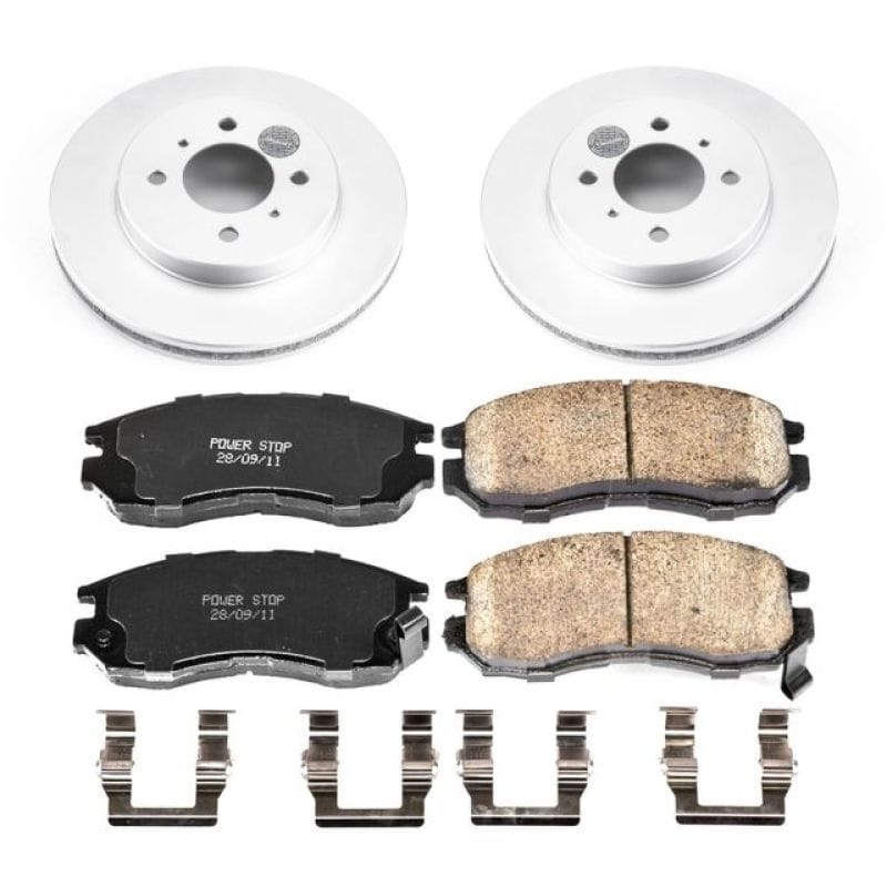 PowerStop — Genuine Geomet Coated Rotor and Low-Dust Ceramic Brake Pad Kit