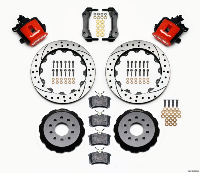 Wilwood — KIT,REAR,CPB,MUSTANG 94-04,.875 OFFSET 12.90 ROTOR,DRILL,RED