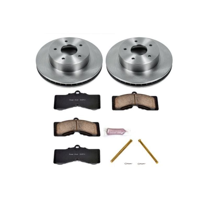PowerStop — OE Stock Replacement Low-Dust Ceramic Brake Pad and Rotor Kit