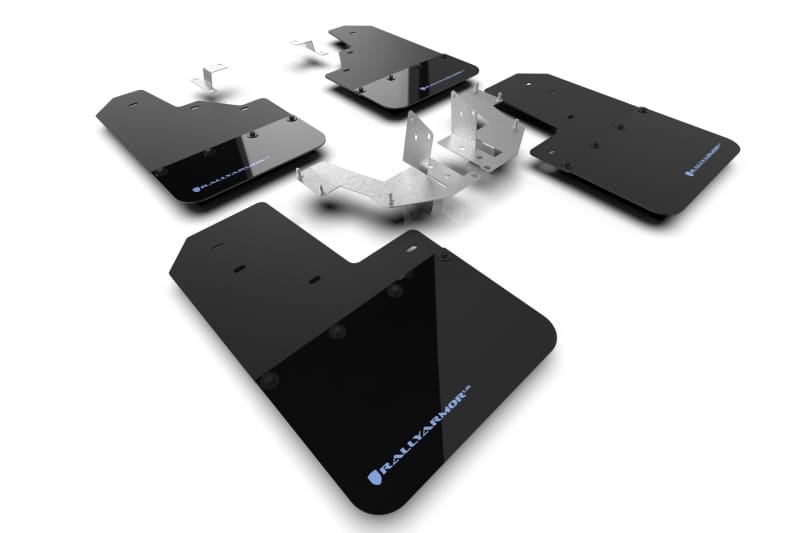Rally Armor — Black Mud Flap/Area Blue Logo