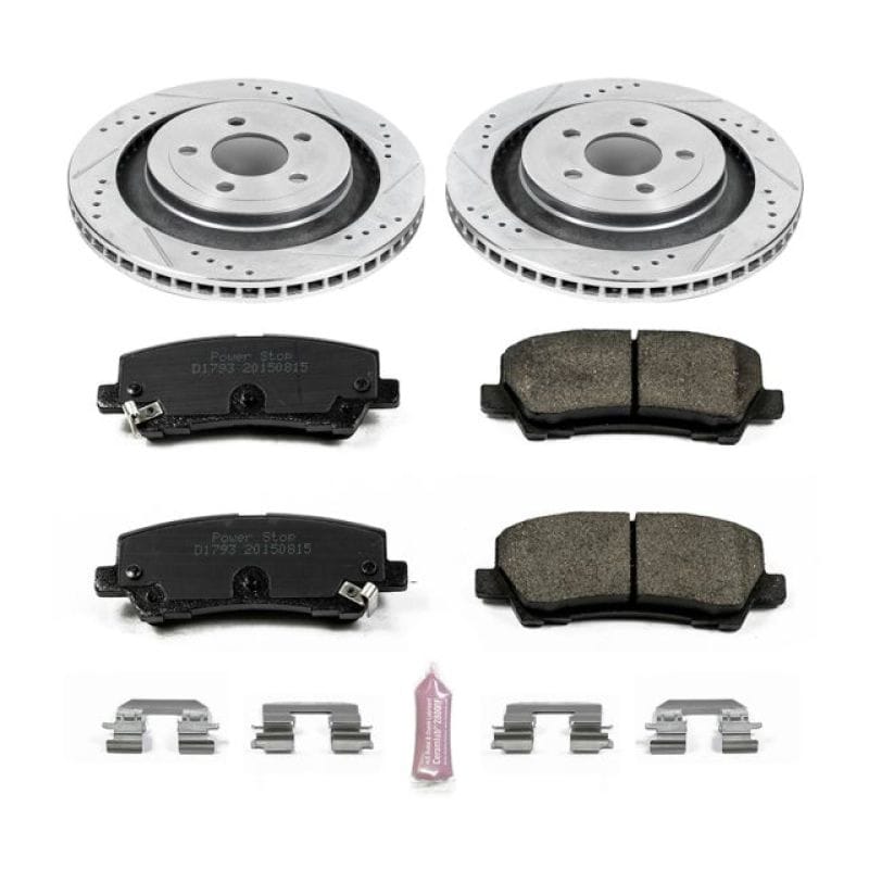PowerStop — Z23 Daily Driver Carbon-Fiber Ceramic Brake Pad and Drilled & Slotted Rotor Kit