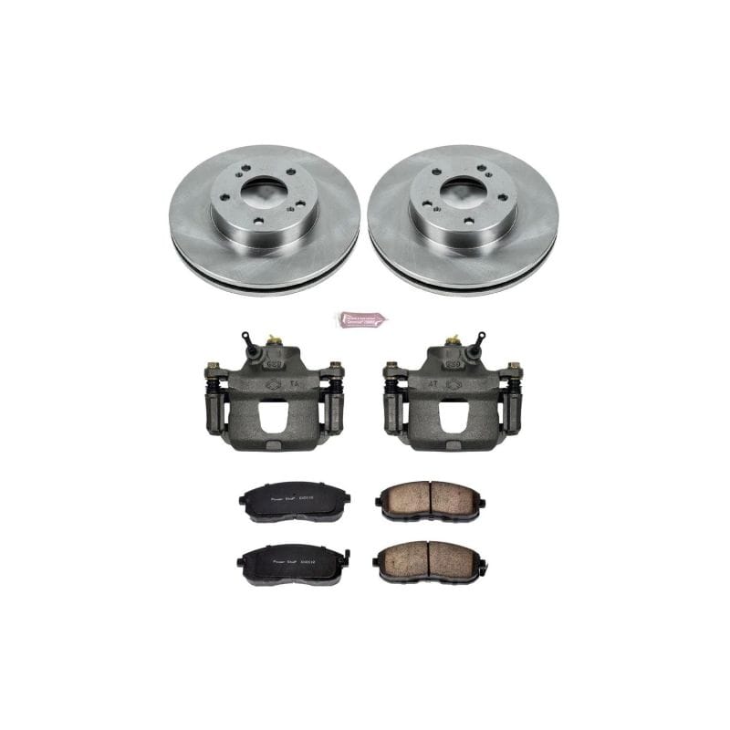 PowerStop — OE Stock Replacement Low-Dust Ceramic Brake Pad, Rotor and Caliper Kit