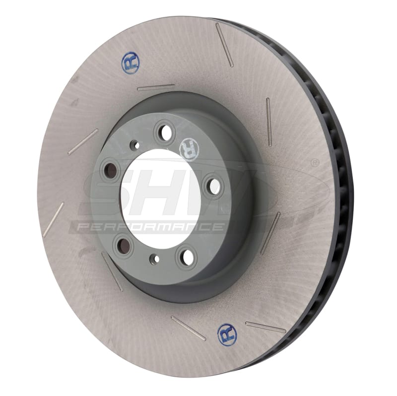 SHW Performance — SHW 11-16 Porsche Panamera 4 3.6L w/o Ceramics Right Front Slotted Monobloc Brake Rotor (298615302B)