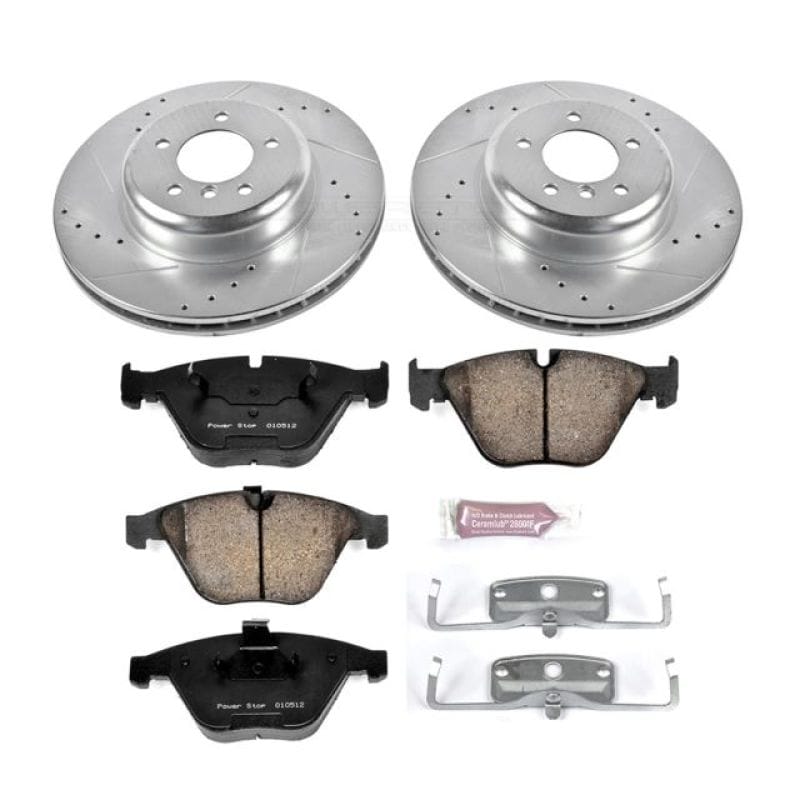 PowerStop — Z23 Daily Driver Carbon-Fiber Ceramic Brake Pad and Drilled & Slotted Rotor Kit