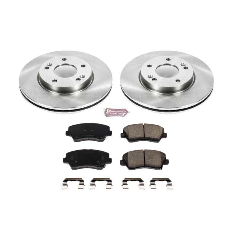 PowerStop — OE Stock Replacement Low-Dust Ceramic Brake Pad and Rotor Kit